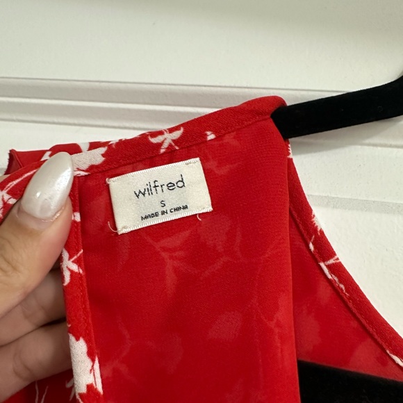 Aritzia Wilfred Red Fleurette Floral Romper - Picture 9 of 11